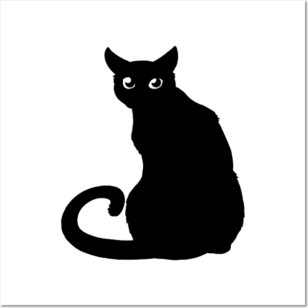 Cat Black Wall Art by Thedustyphoenix